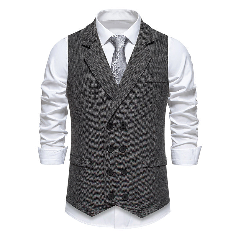 Herren Anzugweste Modern mit Hahnentrittmuster Elegant