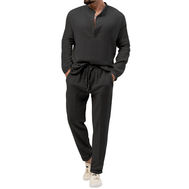 Herren Jogginganzug Waffelmuster Doppelpack Bequem