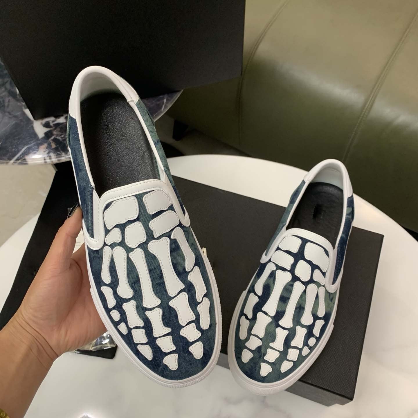 Damen Sneaker Slip-On Weiche Sohle Rutschfest