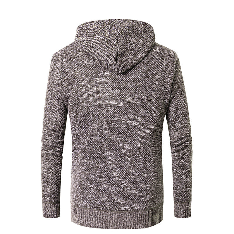 Herren Strickjacke mit Kapuze Weich Warm Modern