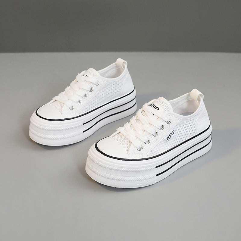 Damen Sneaker Plattform atmungsaktiv Mesh Modern - BerlinGlamour