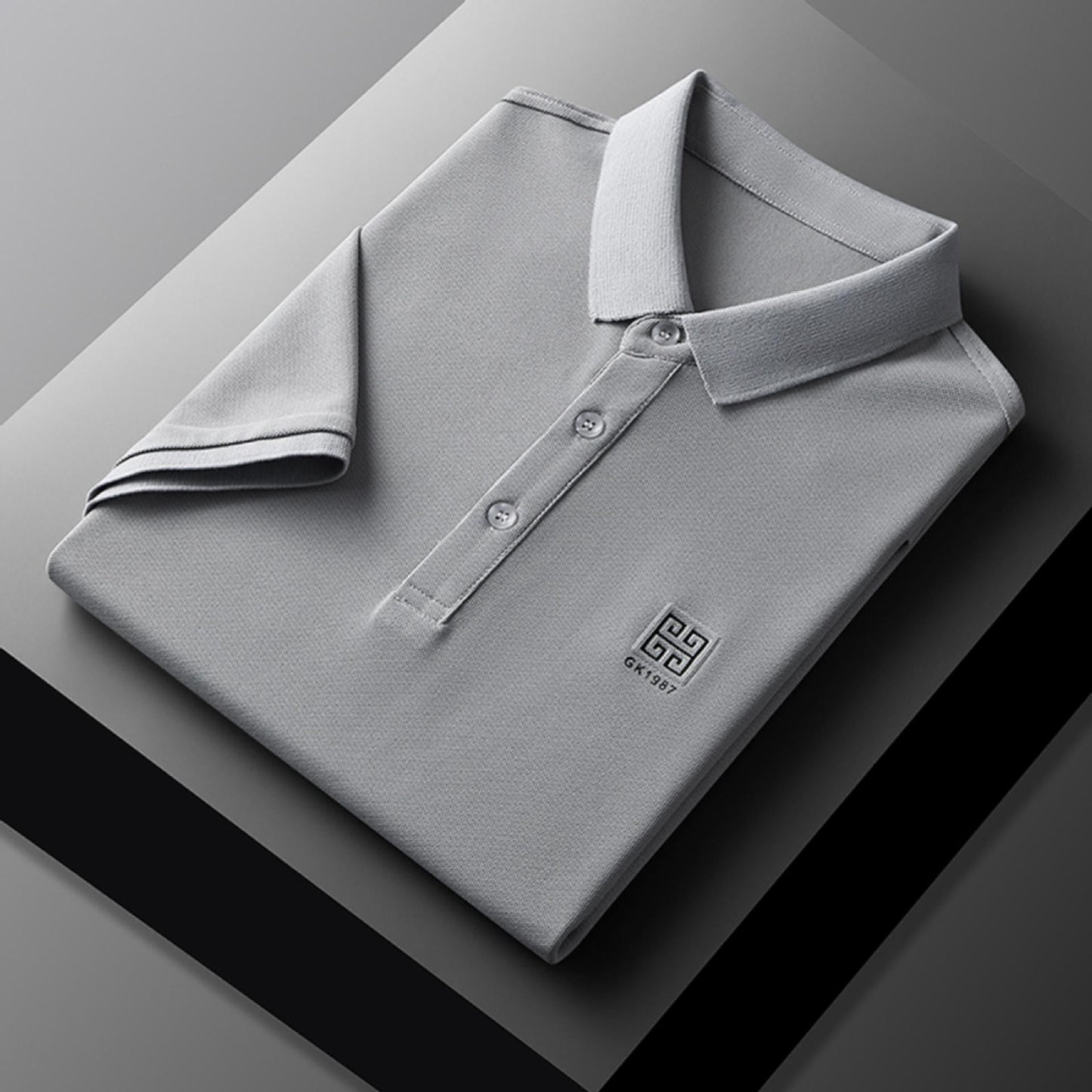 Herren Poloshirt Klassisch Elegantes Piqué-Shirt