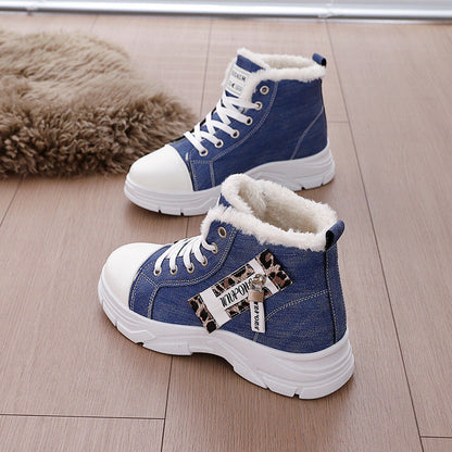 Damen Sneaker Hoch Warm Innenfutter Robust