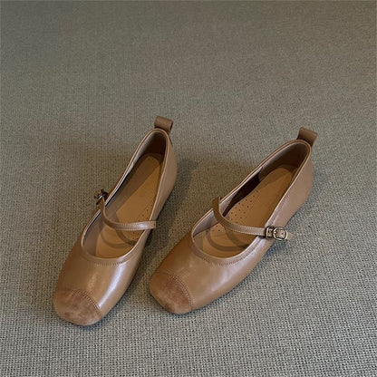 Damen Ballerinas Bequem Elegant Riemenverschluss