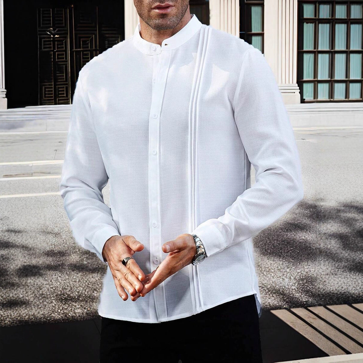 Herren Hemdbluse Modern Slim Fit Berlin Style