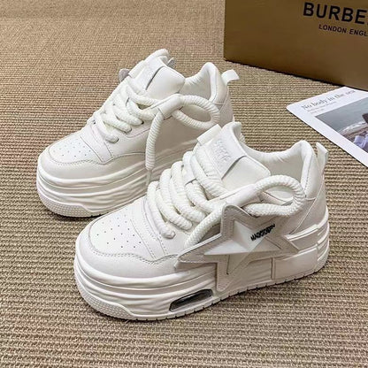 Damen Sneaker Sternen Design Bequem Mode - BerlinGlamour