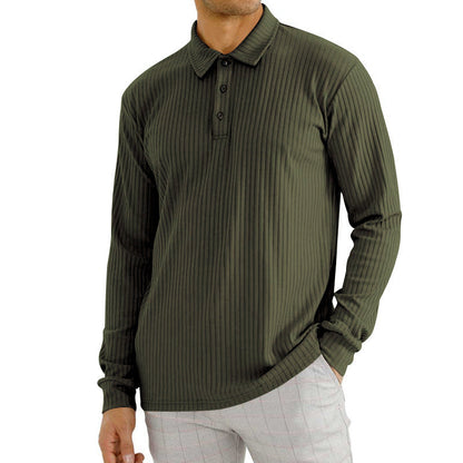Herren Poloshirt Langarm Strukturiert Berlin Style