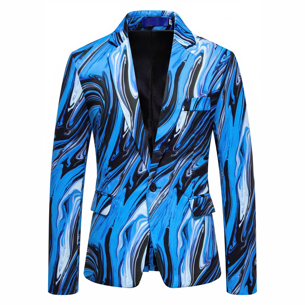 Herren Blazer Marmormuster Elegant Berlin Style - BerlinGlamour