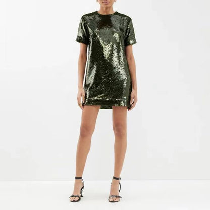 Glitzerndes Oversize-Top Damen mit Pailletten Großes Format