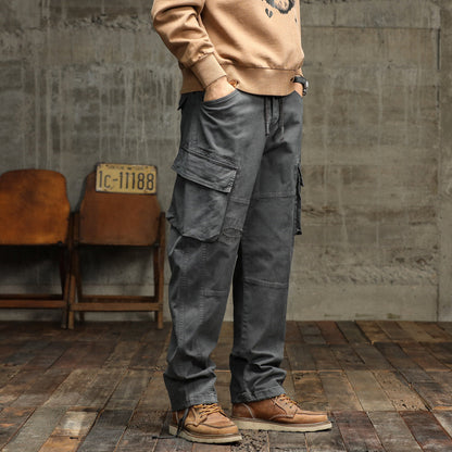 Herren Cargo-Hose Mit Verstellbarem Bund Und Vielen Taschen
