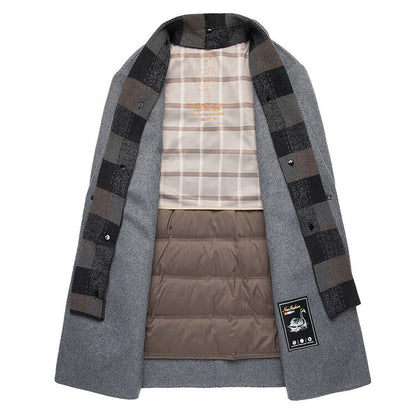 Eleganter Herren Übermantel Modern Schwarz