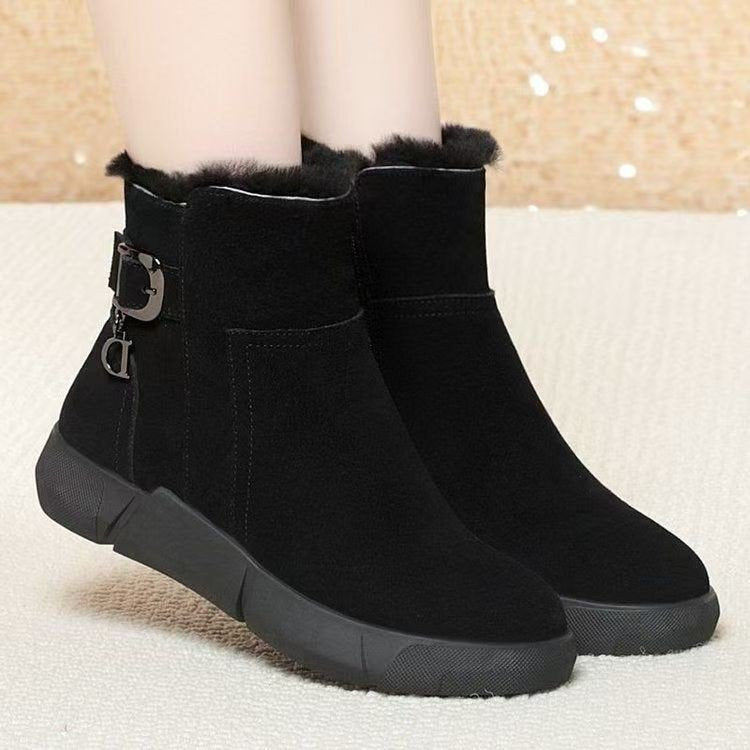 Damen Winterboots Flauschig Kunstfell Warm Damenschuhe - BerlinGlamour