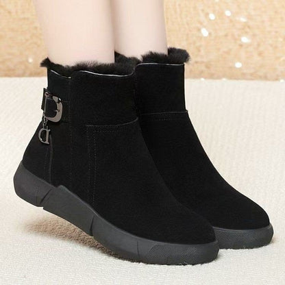 Damen Winterboots Flauschig Kunstfell Warm Damenschuhe - BerlinGlamour