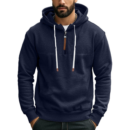 Herren Sweatshirt Modern Reißverschluss Design Schwarz