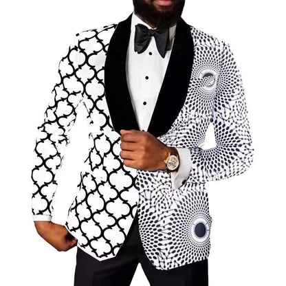 Smoking Herren Elegant Karomuster Schwarz Glamour