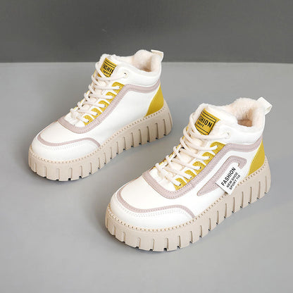 Damen Sneaker Sportlich High-Top mit Dämpfung und Weichem Innenfutter