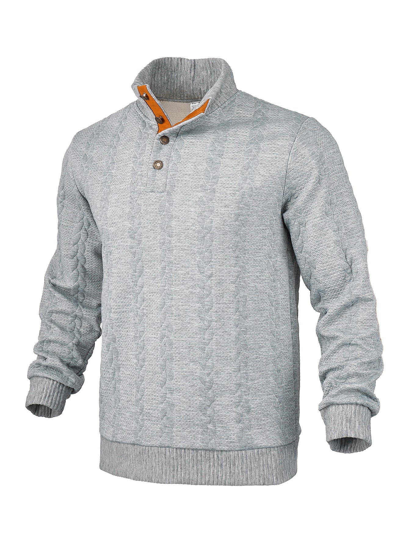 Herren Pullover Strukturiert Leder Akzente Modern