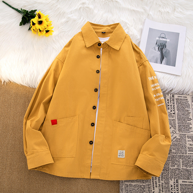 Herren Hemdjacke Lässig Modern mit Taschen