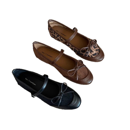 Damen Ballerinas Bequem Schleifen Detail Moderne Mode
