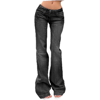 Damen Highwaist Jeans Stretch Flared Bequem