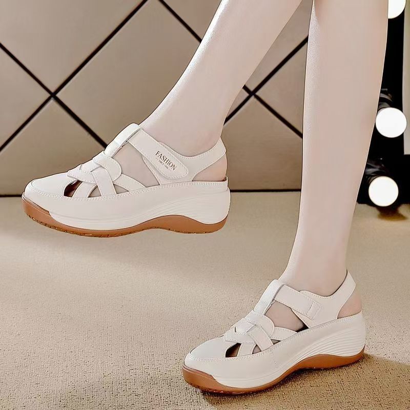 Damen Sandalen Komfort Bequem Keilabsatz