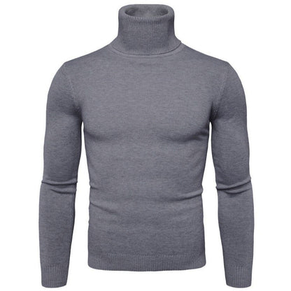 Herren Rollkragenpullover Fein Strick Pullover Modern