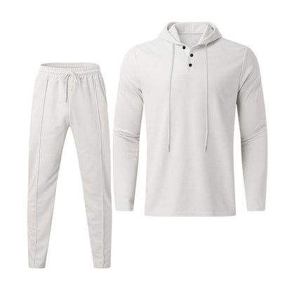 Herren Sportset Hoodie Jogginghose Struktur Design