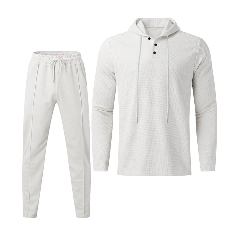 Herren Sportset Hoodie Jogginghose Strukturiert Modern