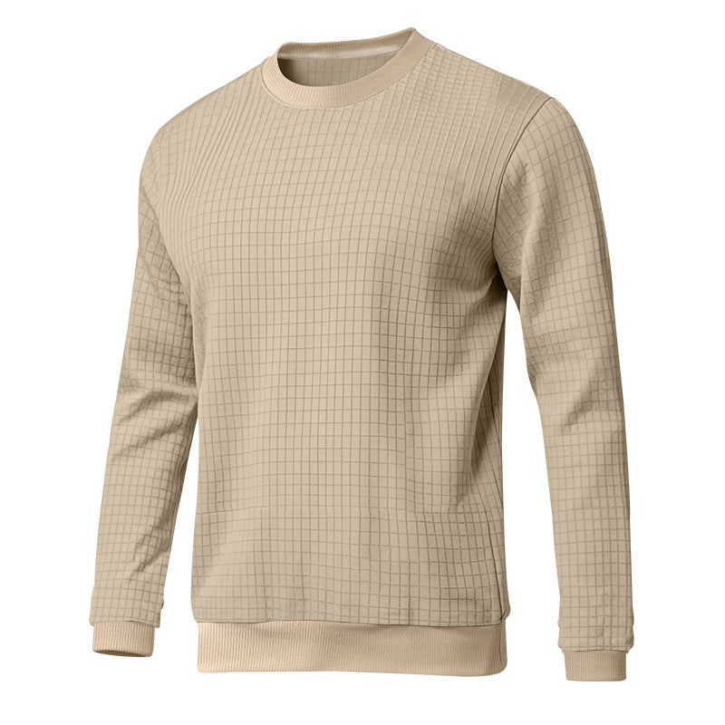 Herren Pullover Rundhals Modernes Muster Schwarz