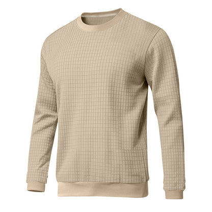Herren Pullover Rundhals Modernes Muster Schwarz
