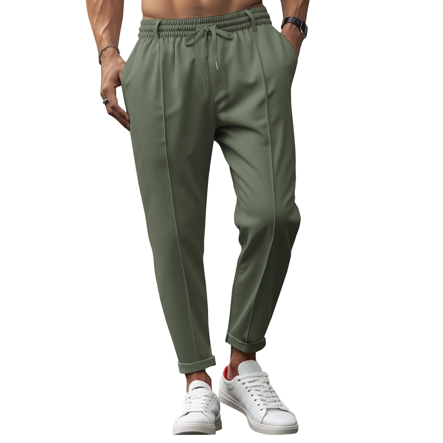 Herren Chino-Hose Elegant Mit Elastischem Bund