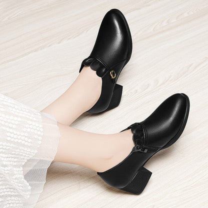 Damen Stiefeletten Elegante Absatz Schuhe Mit Zierschnalle