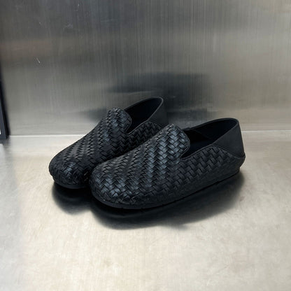 Damen Mokassins Bequem Flechtendesign Modern
