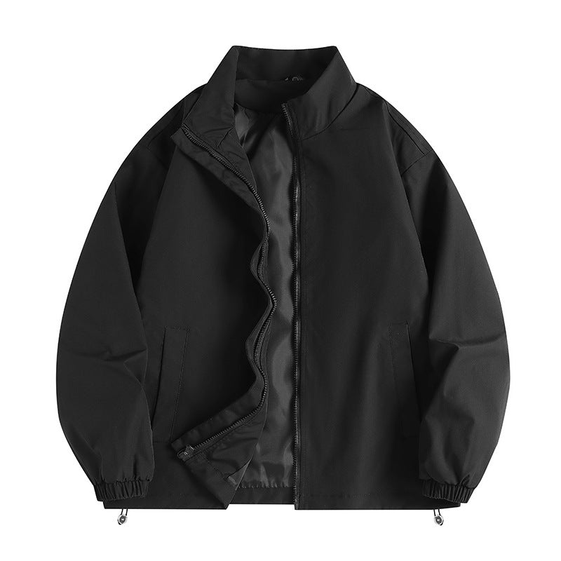 Herren Windjacke Lässig Modern mit Kragen und Taschen