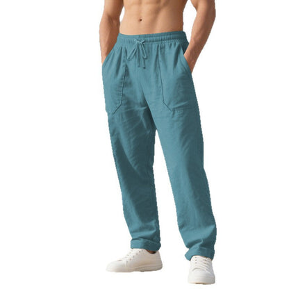 Herren lässige Cargo-Hose mit seitlichen Taschen und verstellbarem Bund Berlin-Glamour.