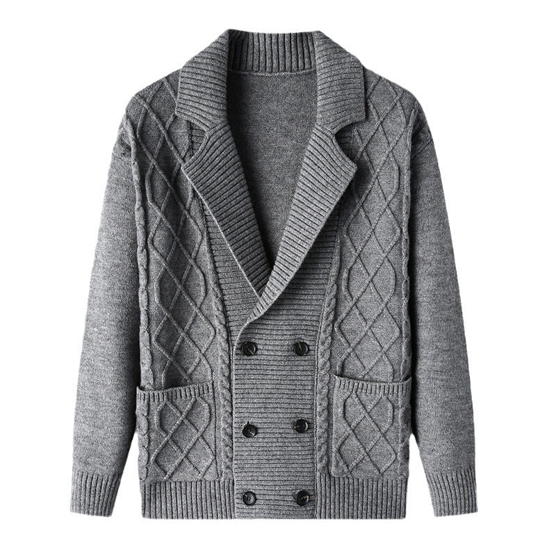 Herren Strickjacke Doppelknopf Modern Berlin Style