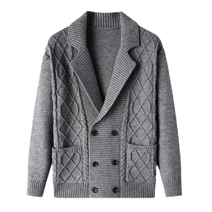 Herren Strickjacke Doppelknopf Modern Berlin Style
