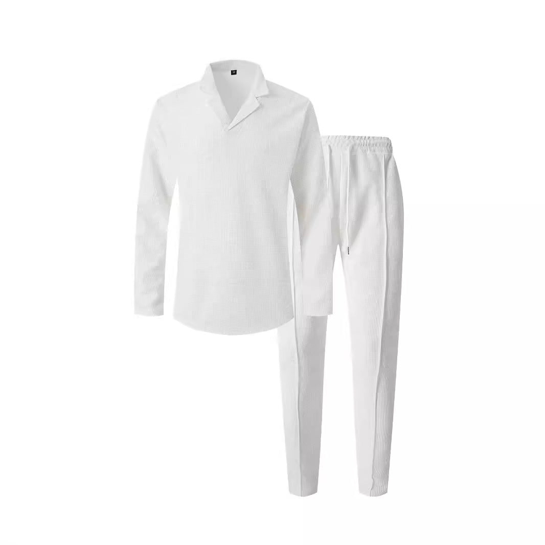 Herren Freizeitanzug Moderner Kragen Bequeme Hose