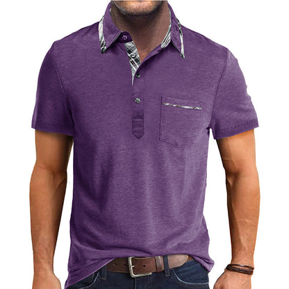 Herren Polohemd Kurzarm Karomuster Modern Berlin Style