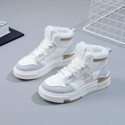 Damen Sneaker Hoch Modisch Kuschelig Komfortabel