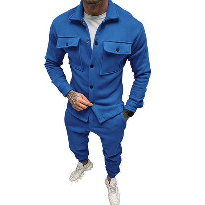 Herren Freizeit-Set Sportlich Casual Mit Taschen