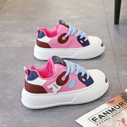 Damen Sneaker Hoch Bequem Modisch Weiß