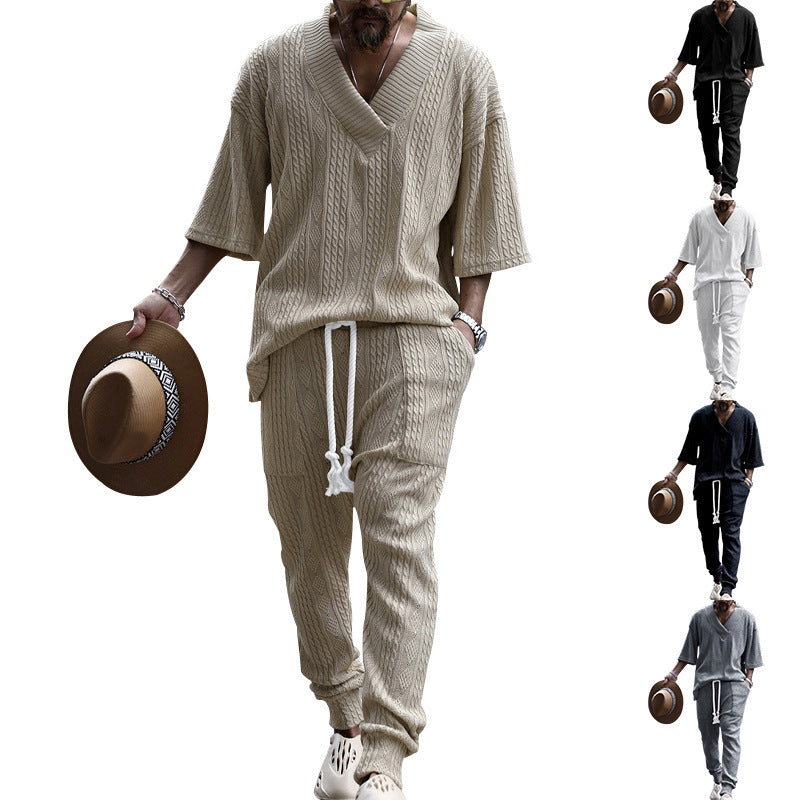 Herren Freizeit-Set Oversized Pullover Jogginghosen Bequem - BerlinGlamour