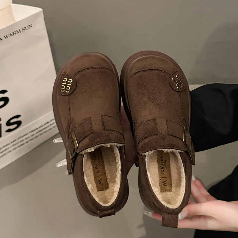 Damen Clogs Bequem Schnallenverschluss Dicker Boden