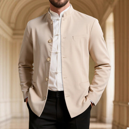 Herren Blazer Stehkragen Modern SlimFit