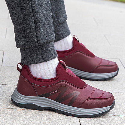 Damen Sneaker Slip On Bequem Rutschfest Flexibel