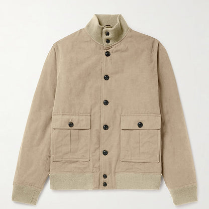 Herren Übergangsjacke Modern mit Hochkragen und Taschen