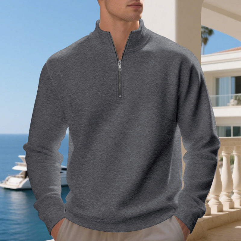 Herren Sportpullover atmungsaktiv mit Reißverschluss Modern