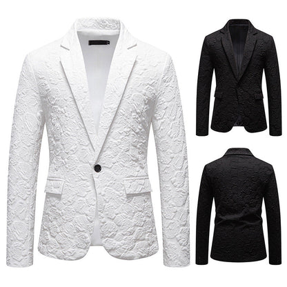 Herren Blazer Elegant Blumenmuster Modern Slimfit