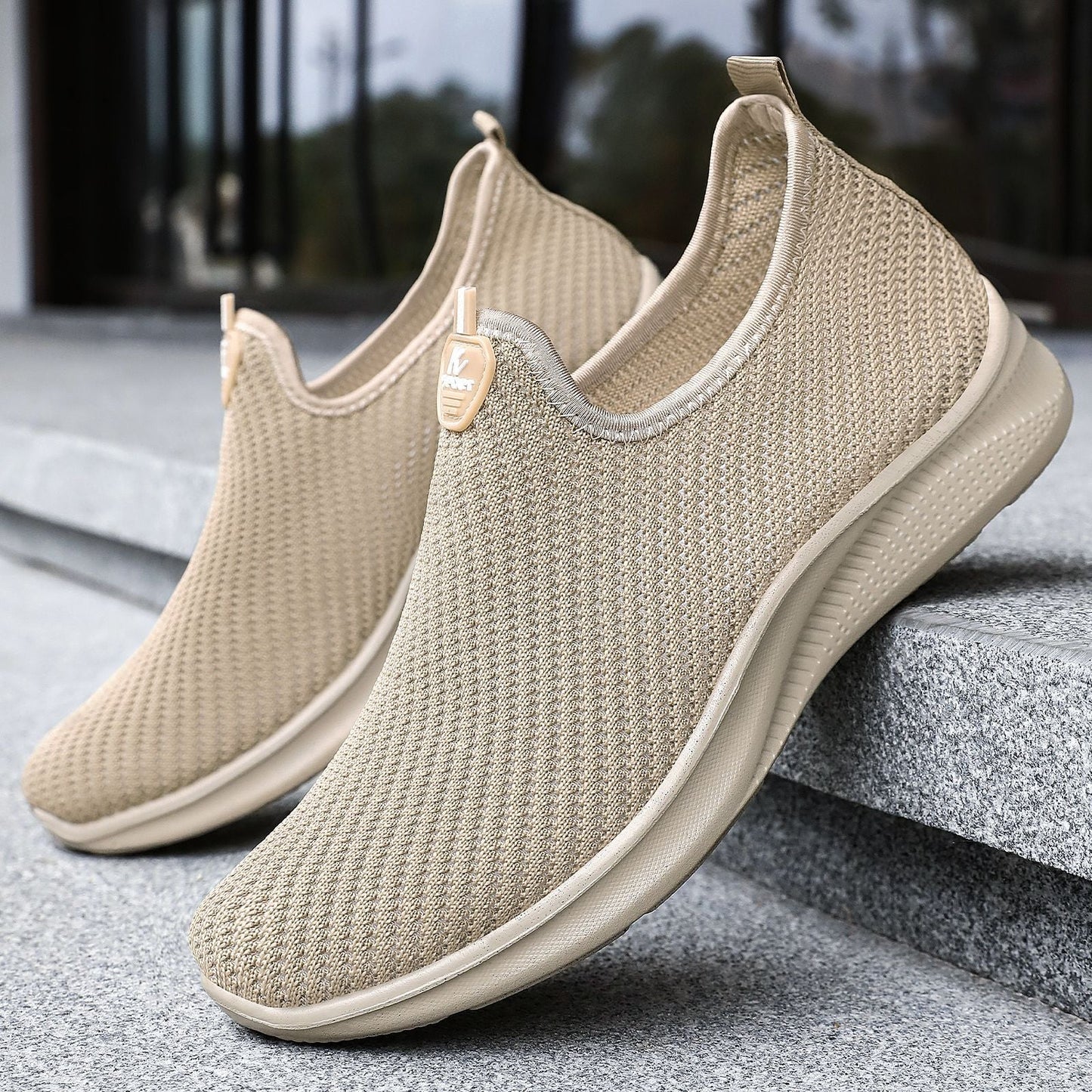 Damen Sportschuhe Knit Sneaker Atmungsaktiv Leicht - BerlinGlamour
